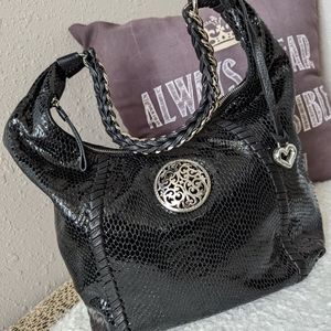Brighton Black Snakeskin Shoulderbag